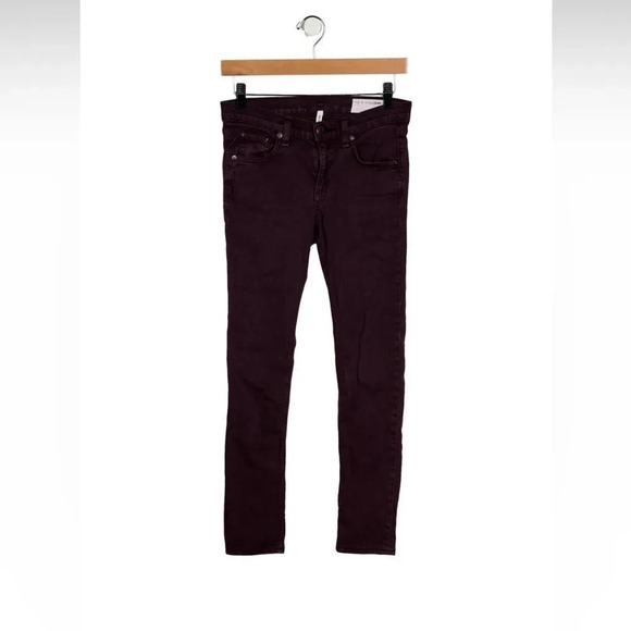 Purple Rag and Bone jeans XS size 25 perfectly distressed - Picture 1 of 4